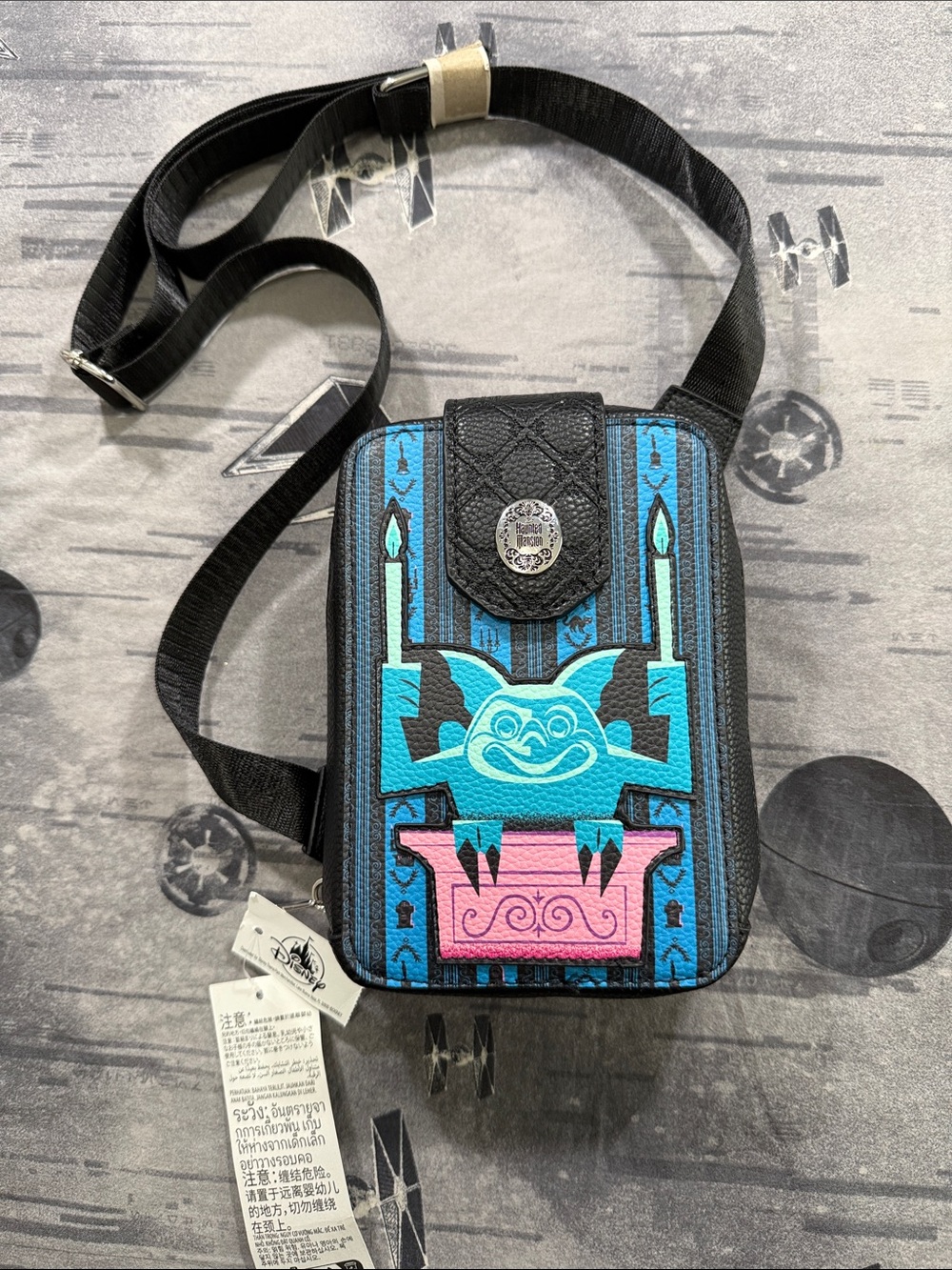 NWT DISNEYLAND HAUNTED MANSION TECH SLING CROSSBODY BAG